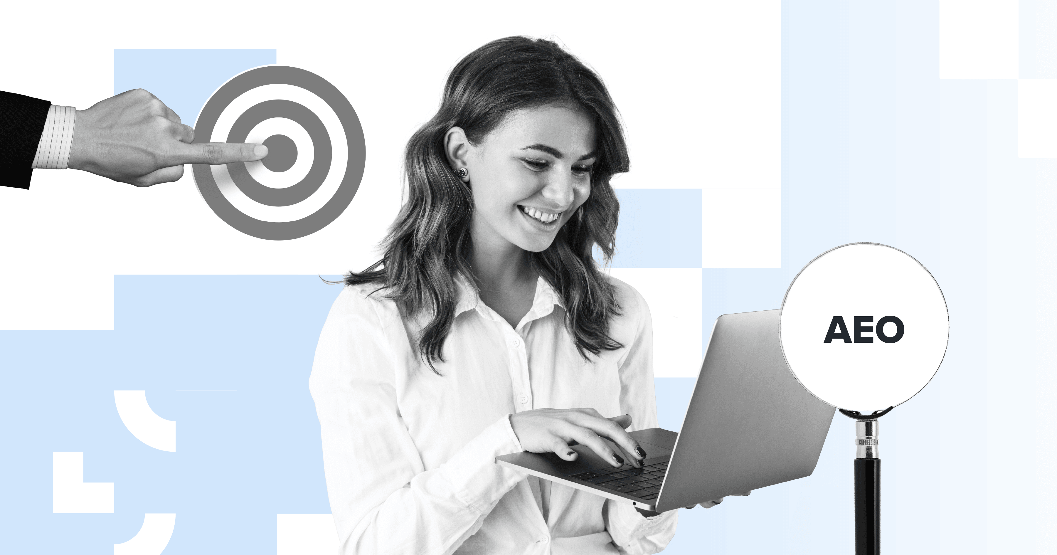 Woman Using Laptop for AEO - SEO AEO