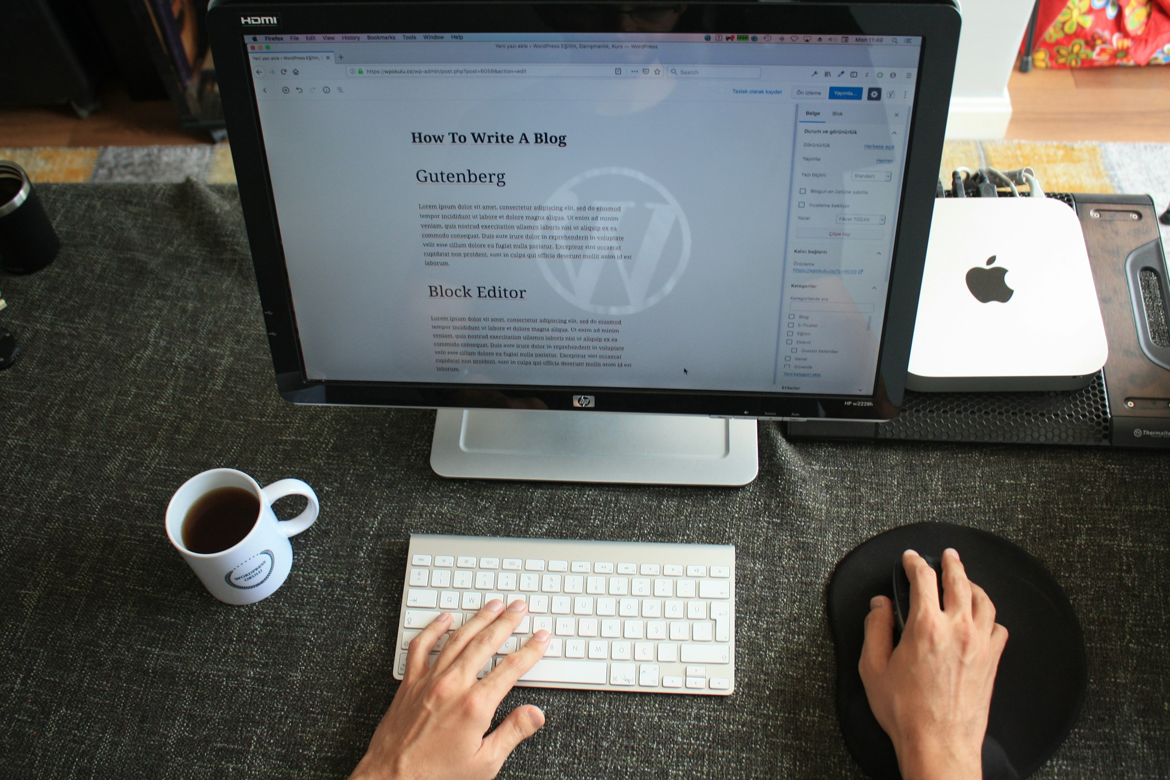 Person Blogging - AI Content Repurposing