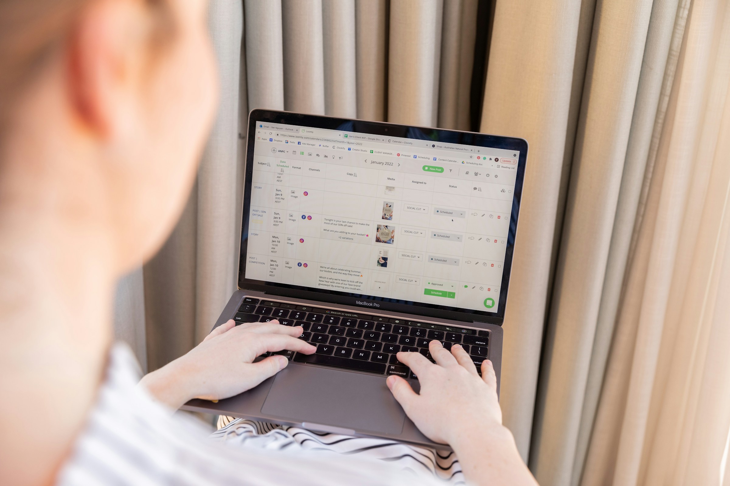 Person Using Laptop - Content Scaling