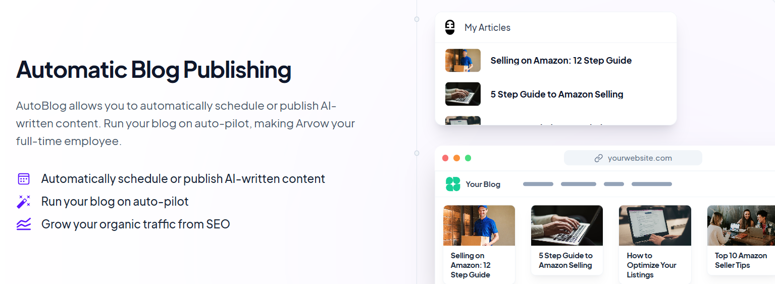 Arvow Automatic Blog Publishing - Best Copywriting Tools