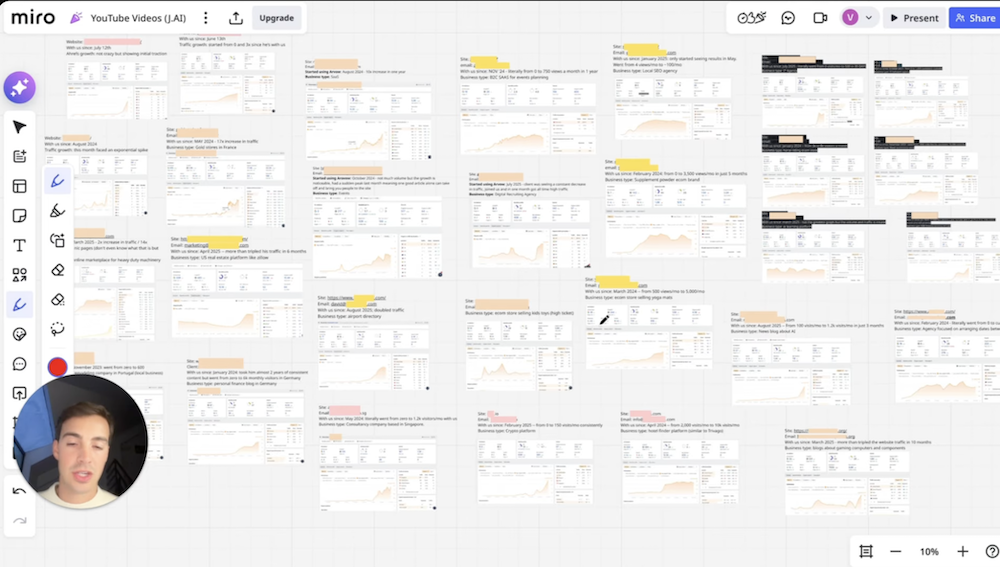 Screenshot showing multiple SaaS traffic case studies