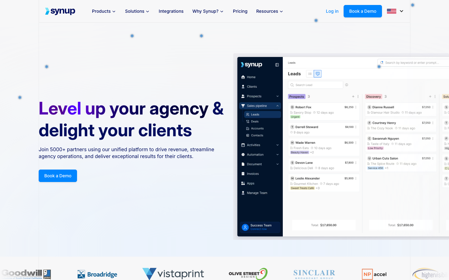 Synup homepage - AI-powered local listings management platform