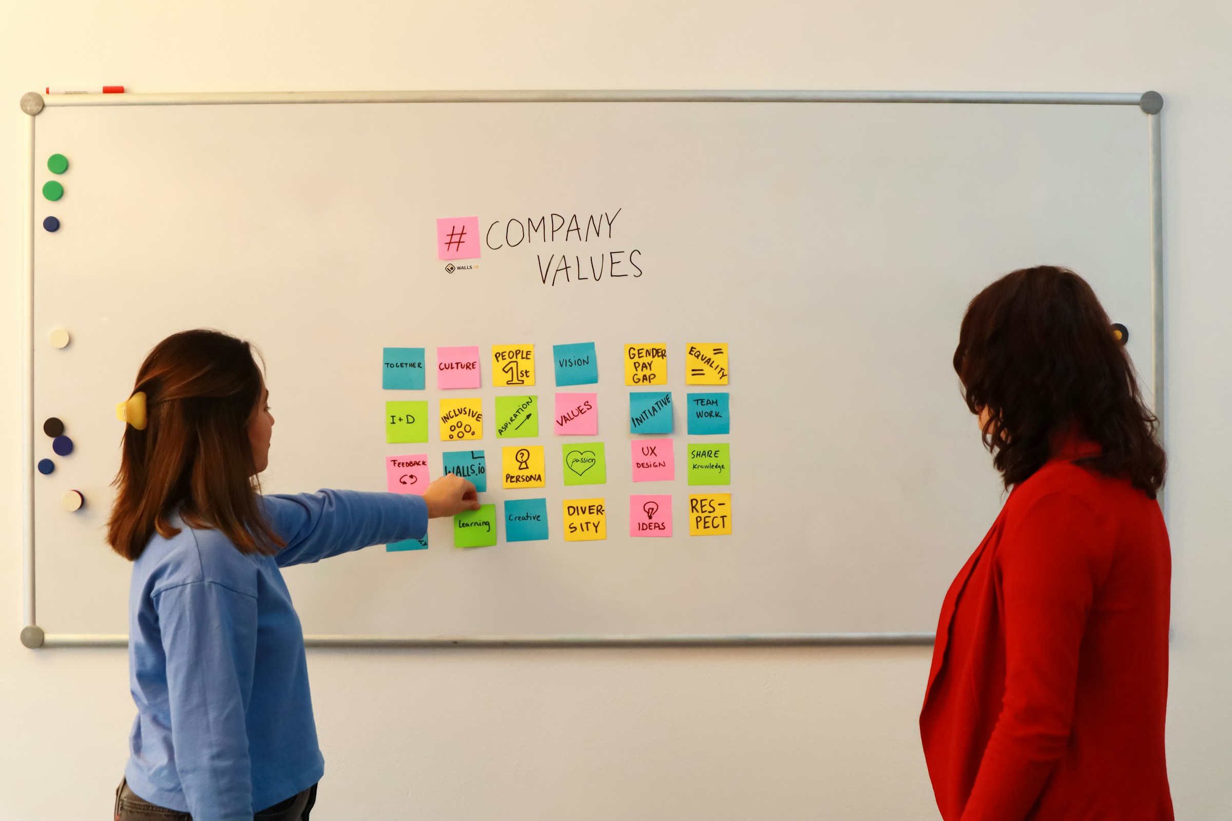 Sticky Notes on Whiteboard - Content Scaling
