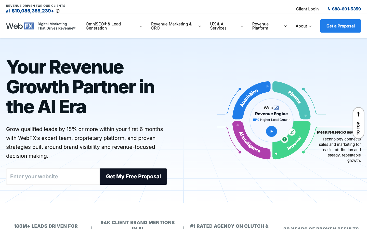 WebFX homepage - full-service digital marketing agency for small businesses